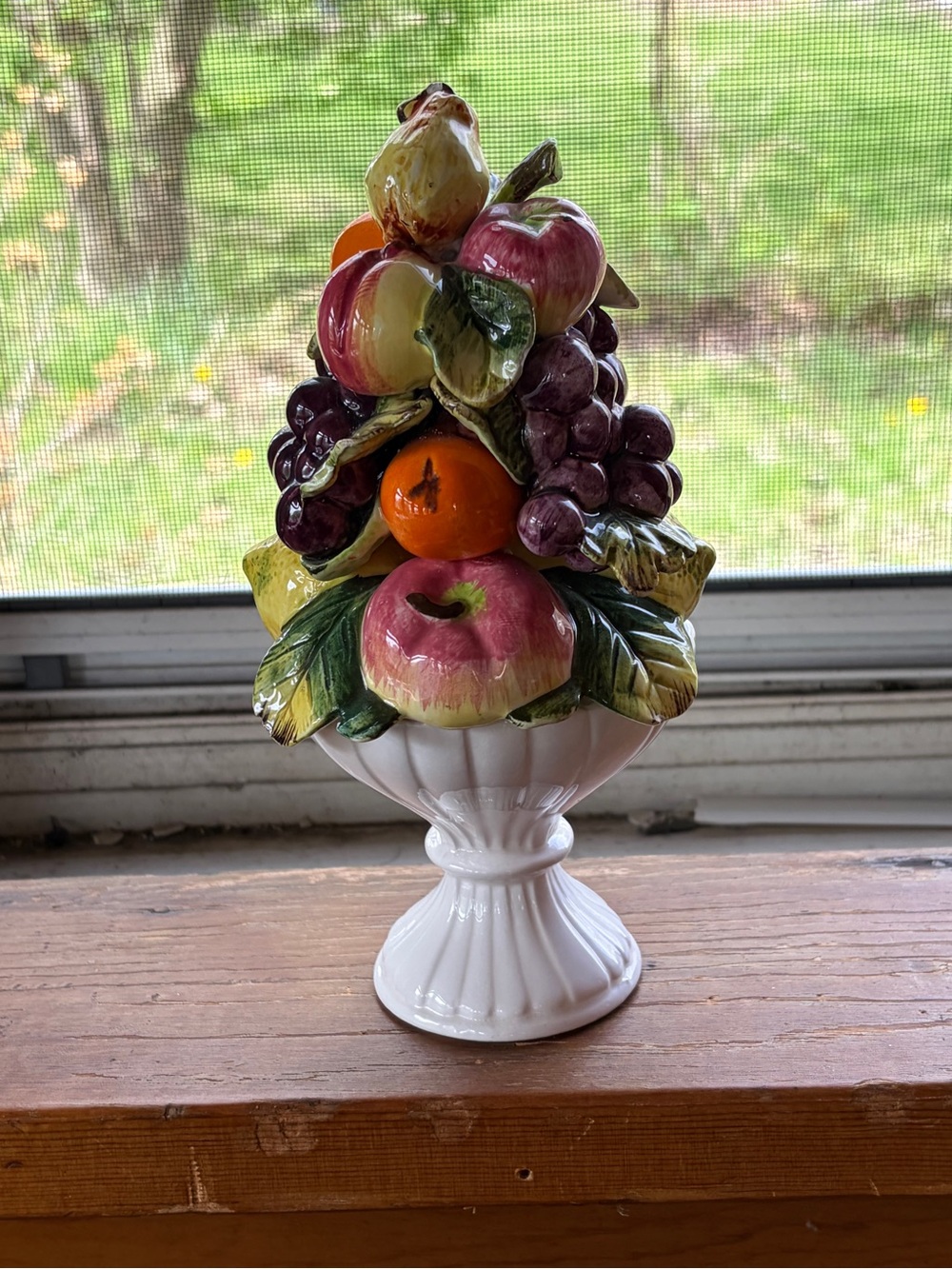 Vintage ceramic fruits in bowl for decor mid-century modern topiary - Picture 2 of 12